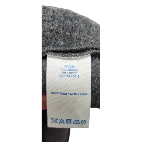 Boden Gray Seamed Boiled Wool Open Cardigan Sweater Blazer Jacket US 8 UK 12 - Picture 7 of 11